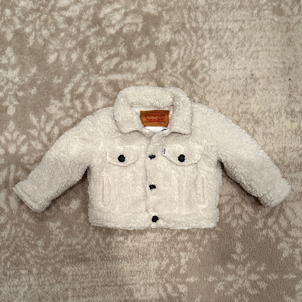 Levi's Cream Fleece Kids Jean Jacket